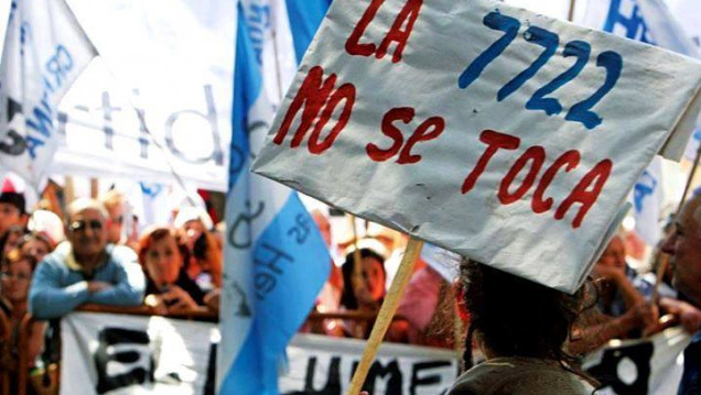imagen Manifestación por la defensa de la ley 7722