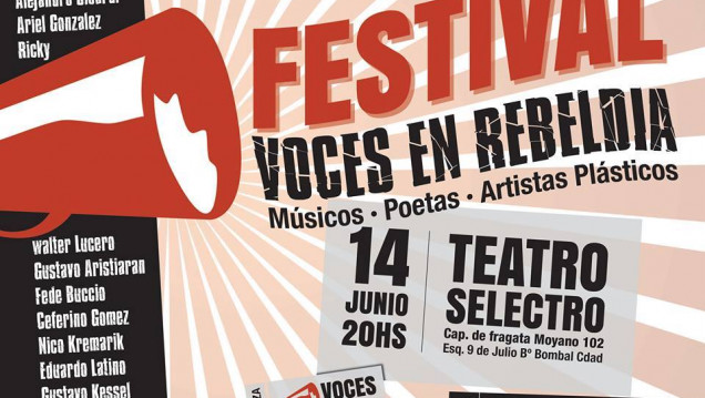 imagen Festival "Voces en Rebeldía" en el Teatro Selectro
