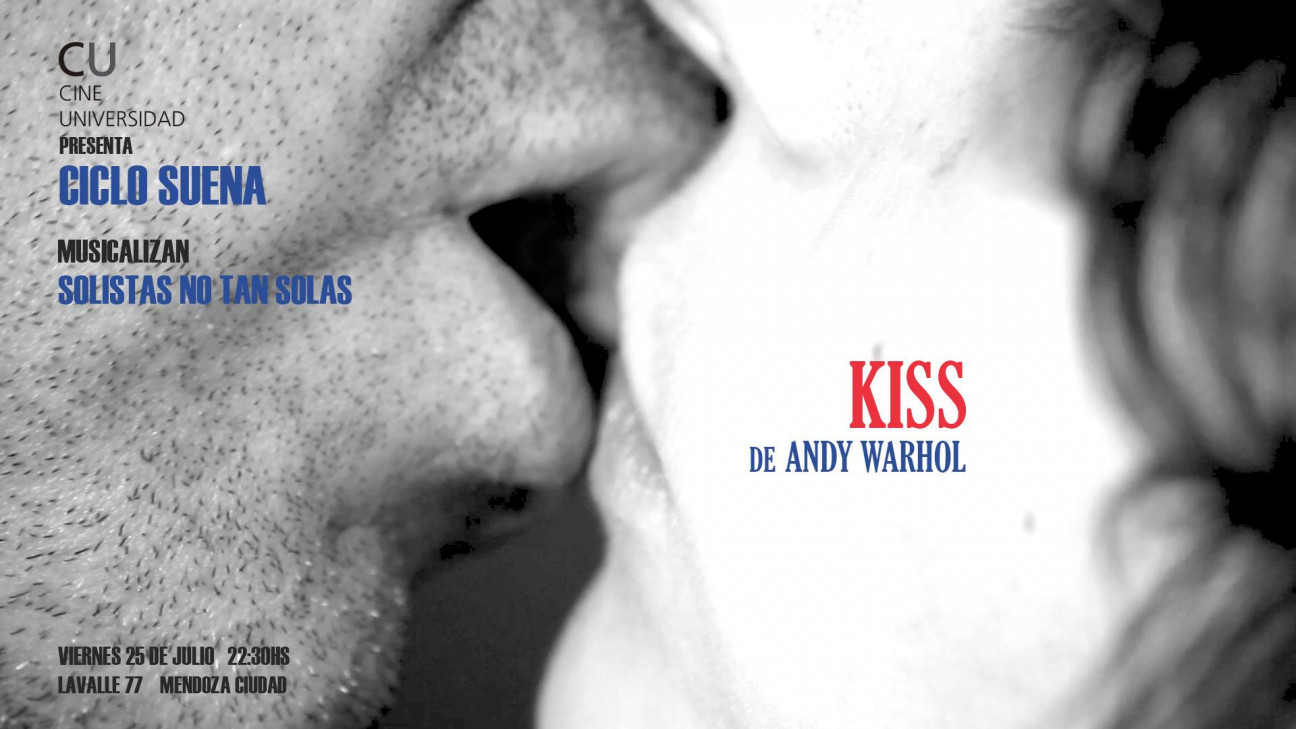 imagen Ciclo Cine Suena: "Kiss" de Andy Warhol con la música de Solistas No Tan Solas