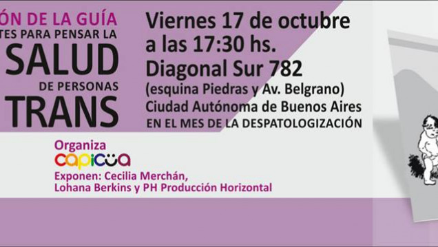 imagen Mañana en Buenos Aires se presenta la Guía "Aportes para pensar la salud de las personas trans"