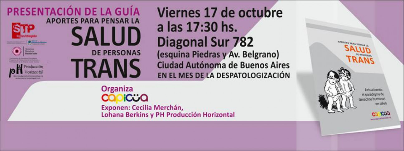 imagen Mañana en Buenos Aires se presenta la Guía "Aportes para pensar la salud de las personas trans"