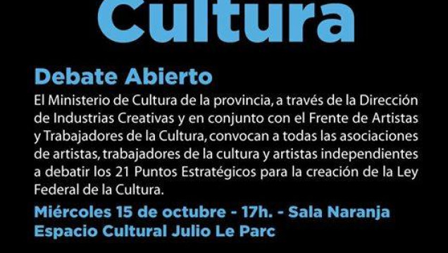imagen Debate abierto por la Ley Federal de la Cultura‏