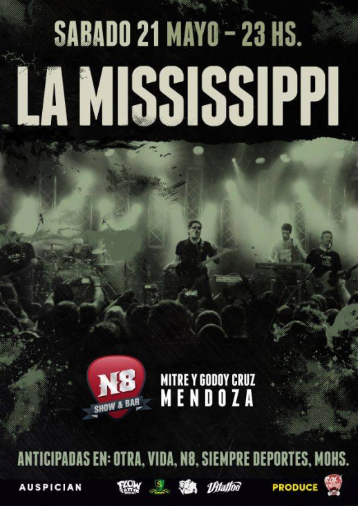 imagen La Mississippi en Mendoza, este sábado