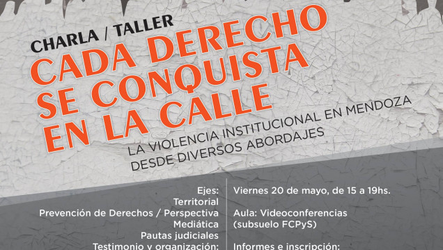 imagen Taller contra la violencia institucional en la Facultad de Ciencias Políticas