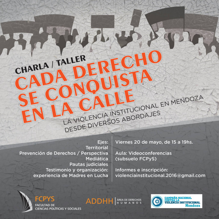 imagen Taller contra la violencia institucional en la Facultad de Ciencias Políticas