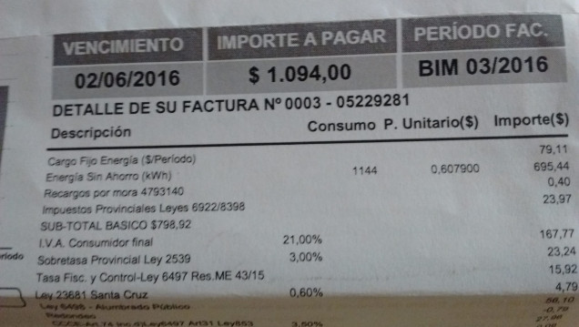 imagen CONVOCAN A RECLAMAR POR LAS ALTAS TARIFAS AL GAS