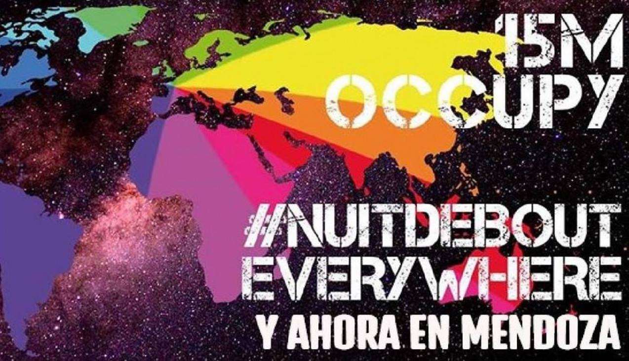 imagen En Mendoza, "Nuitdebout Internacional" en la Plaza Independencia