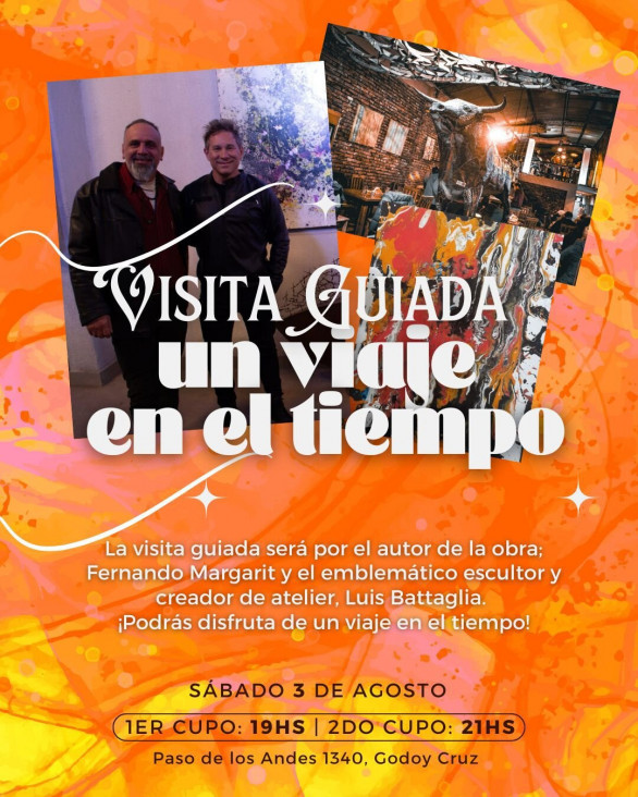 imagen El artista Fernando Margarit conmueve, junto al escultor Luis Battaglia, con la muestra pictórica "Visita guiada, un viaje en el tiempo"
