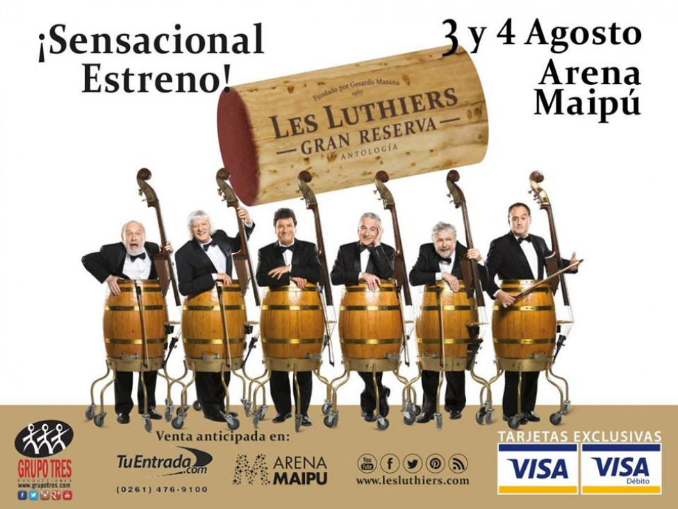 imagen Les Luthiers debuta hoy con tres presentaciones programadas en la provincia