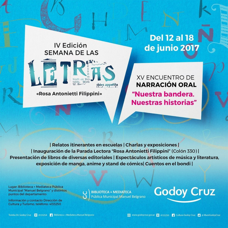 imagen Comienza la Semana de las Letras en Godoy Cruz