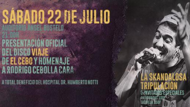 imagen Junto a artistas invitados, La Skandalosa le rinde un homenaje al "Cebo"