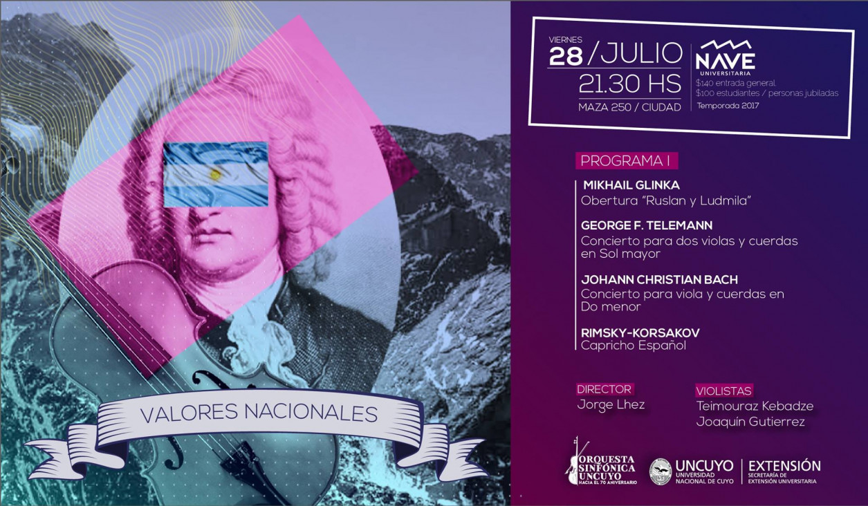 imagen El nuevo ciclo de la Orquesta Sinfónica de la UNCUYO destacará a músicos nacionales