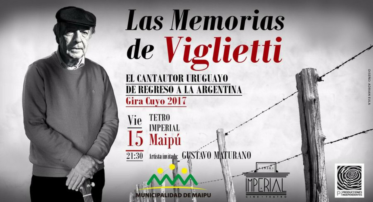 imagen Daniel Viglietti actuará este viernes en el Teatro Imperial
