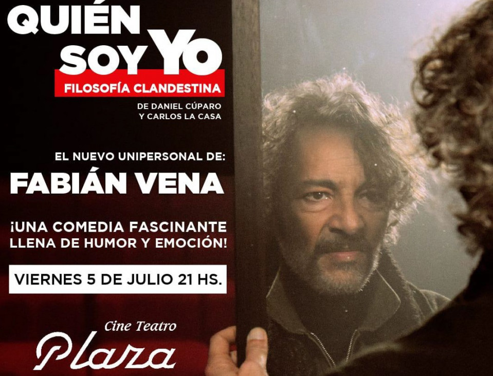 imagen Fabian Vena presenta "Quién soy yo", el unipersonal que une al teatro con la filosofía