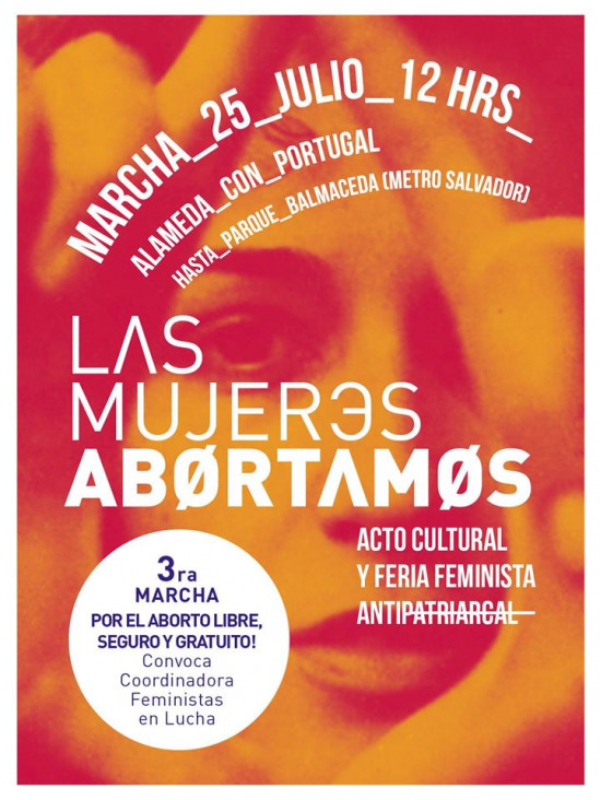 imagen Tercera marcha por el derecho al aborto en Chile