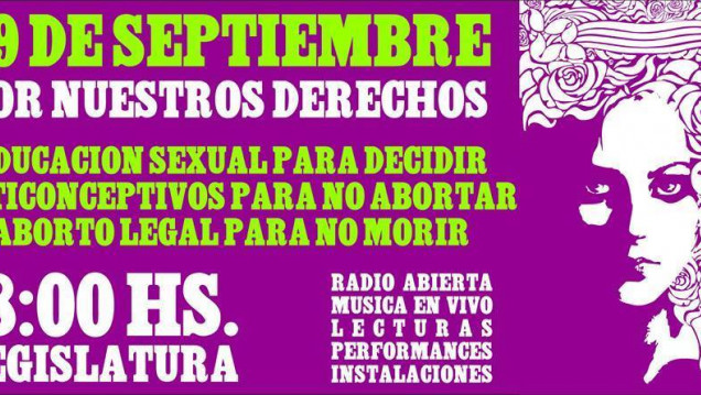 imagen El 28 de septiembre es el día internacional por la despenalización del aborto  