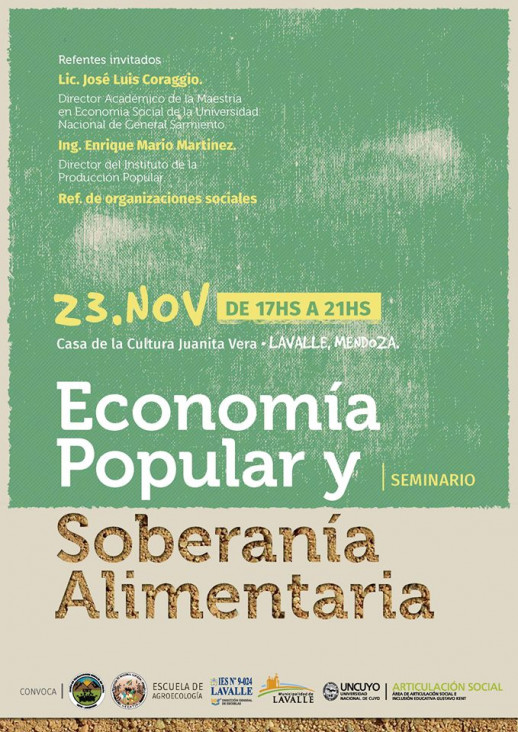 imagen Seminario de Economía Social y Soberanía Alimentaria en Lavalle
