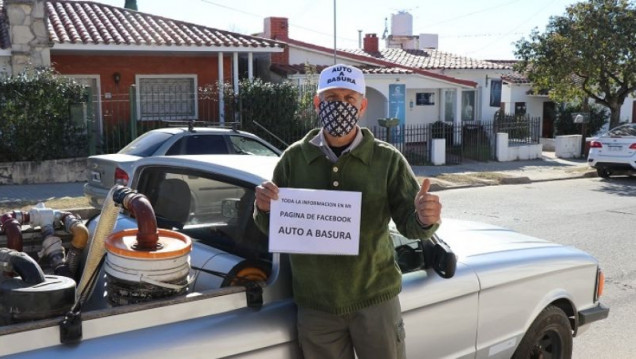 imagen El auto que arranca y anda con basura es un invento argentino