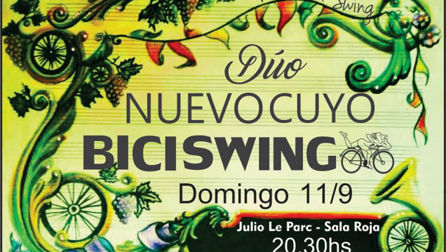 imagen BiciSwing junto al Dúo Nuevo Cuyo, este domingo en el Le Parc