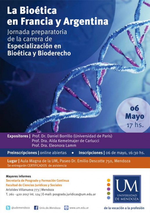 imagen Jornada preparatoria sobre Bioética y Bioderecho