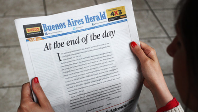 imagen "El cierre del Buenos Aires Herald es el epílogo de un proceso"