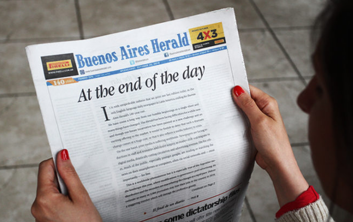 imagen "El cierre del Buenos Aires Herald es el epílogo de un proceso"
