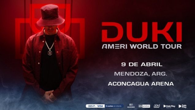 imagen Tras anunciar la gira más grande de su carrera, Duki llega a Mendoza