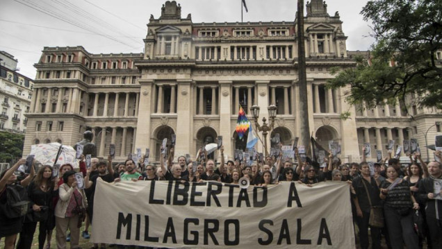 imagen Lanzaron campaña internacional por la libertad de Milagro Sala