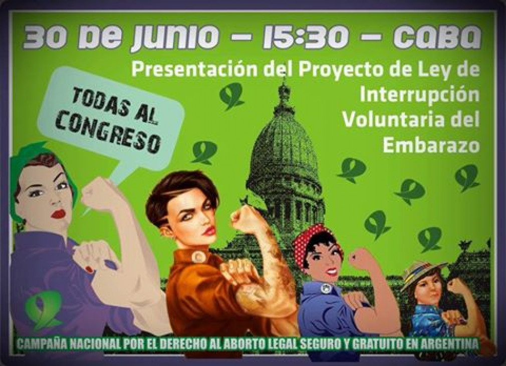 imagen Presentan mañana el Sexto Proyecto de Ley de Interrupción Voluntaria de Embarazo en Diputados