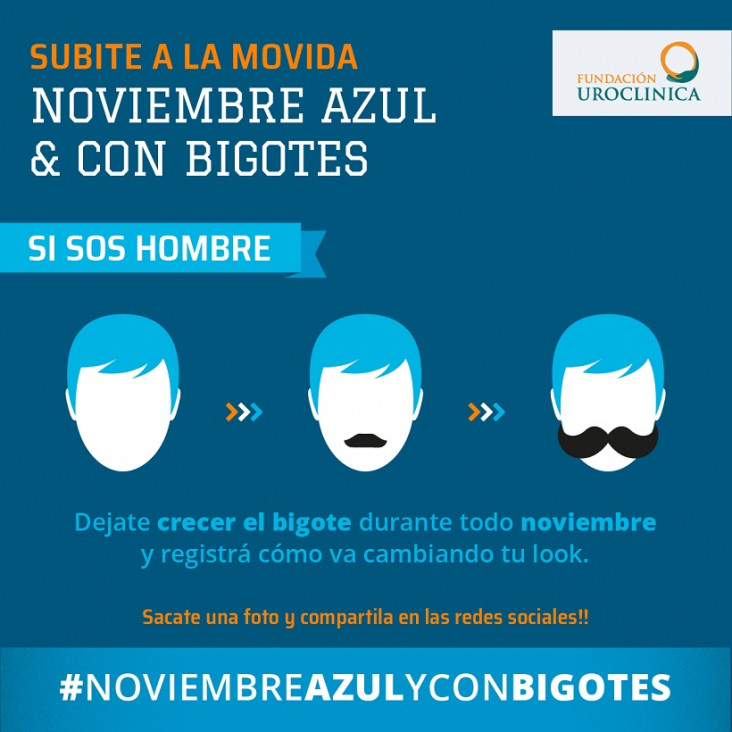 imagen "Noviembre Azul y con bigotes": mes de la prevención del cáncer de próstata