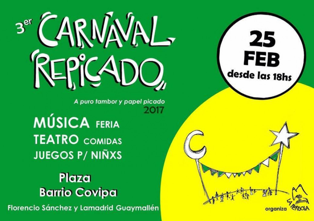 imagen Se viene la tercera edición del Carnaval Repicado en el barrio Covipa