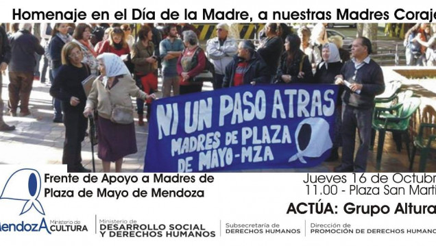 imagen Homenaje a las Madres de Plaza de Mayo de Mendoza, en el Día de la Madre