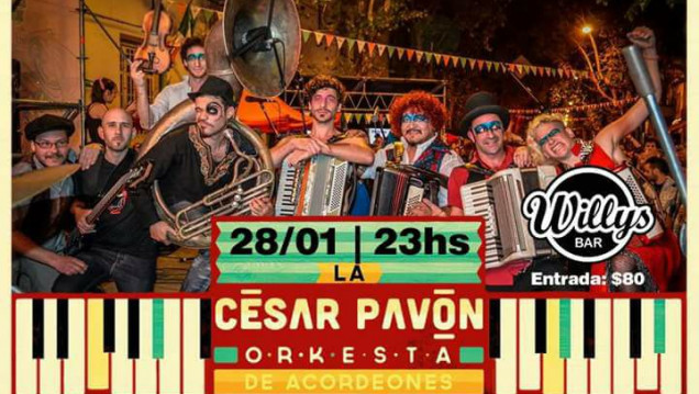 imagen La César Pavón Orkesta musicaliza el sábado en Mendoza