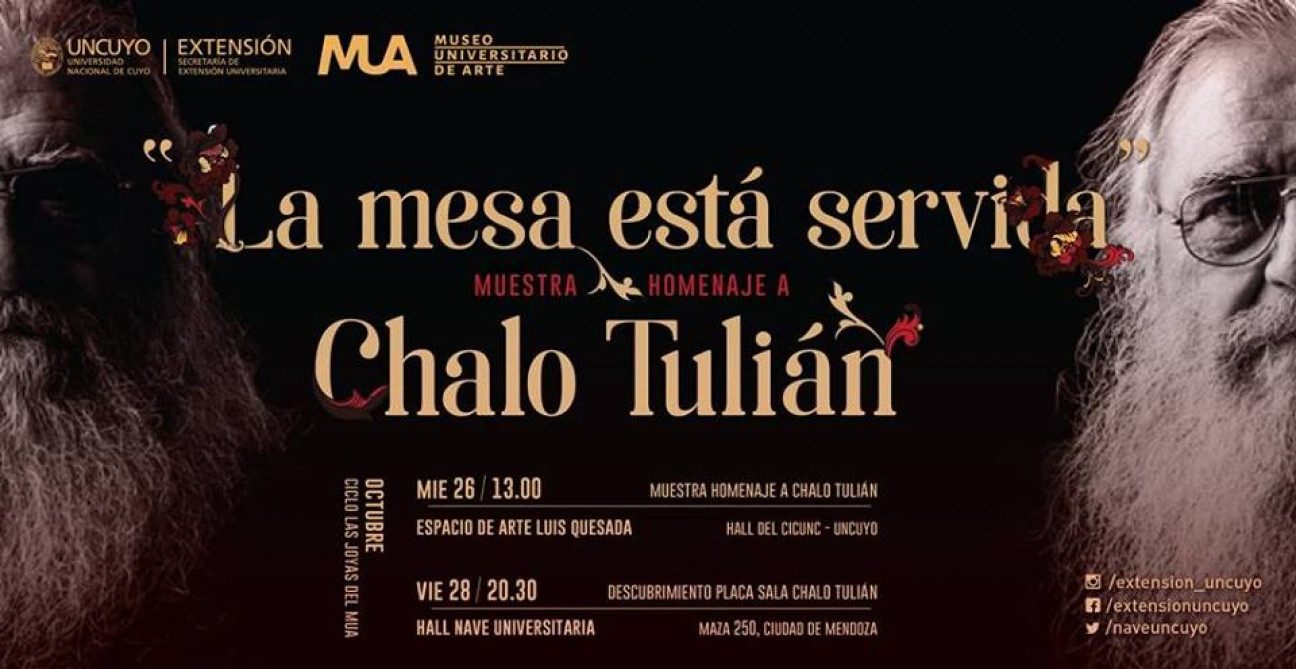 imagen Muestra Homenaje al maestro Chalo Tulián en la UNCUYO