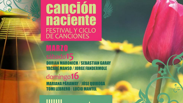 imagen Lucio Mantel en el ciclo "Canción Naciente, festival y ciclo de canciones"