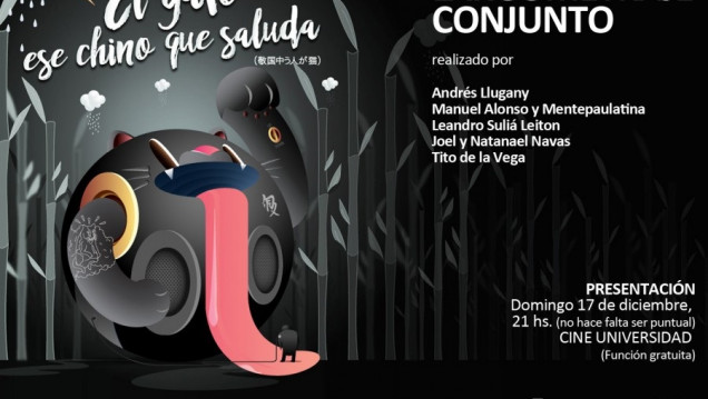 imagen Presentarán "El Gato ese Chino que Saluda" en el Cine Universidad