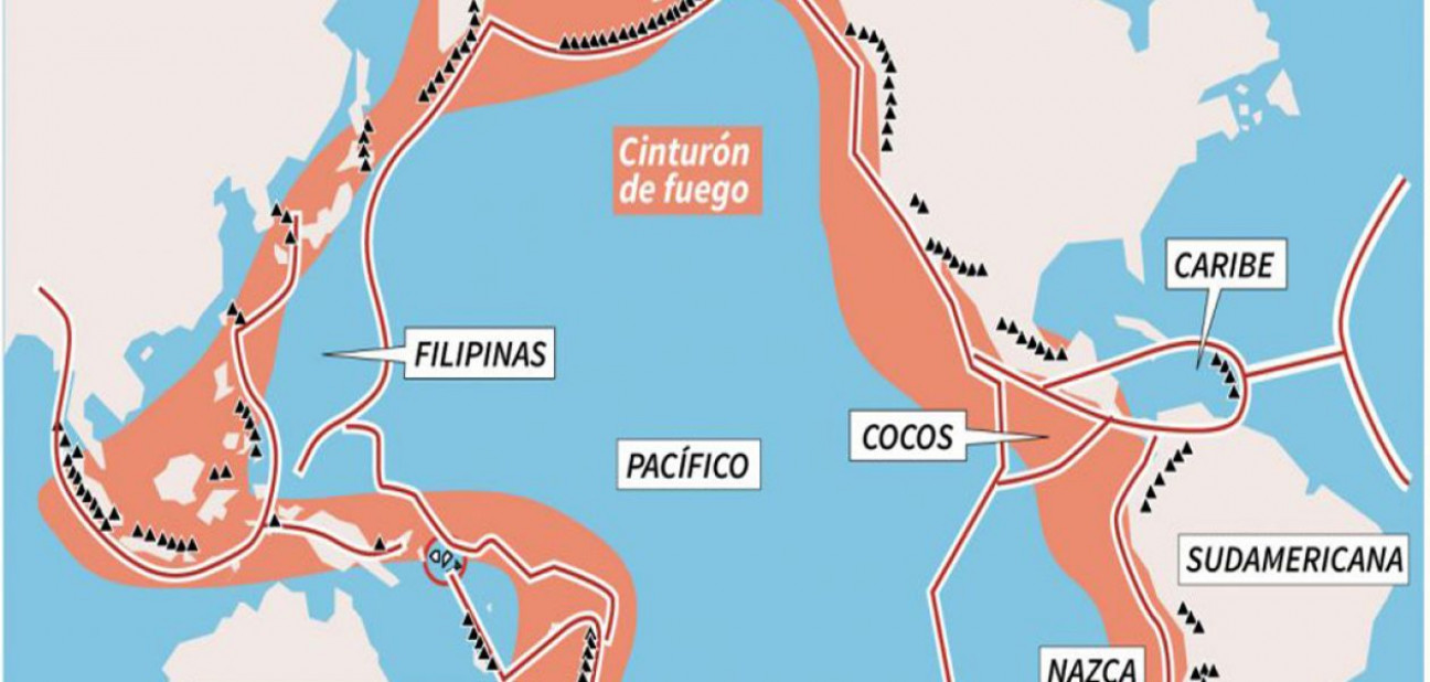 imagen Preocupan los constantes temblores en el Cinturón de Fuego del Pacífico