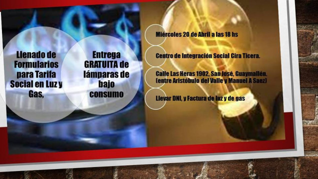 imagen Asesoran en el llenado de Formularios para Tarifa Social en Luz y Gas 