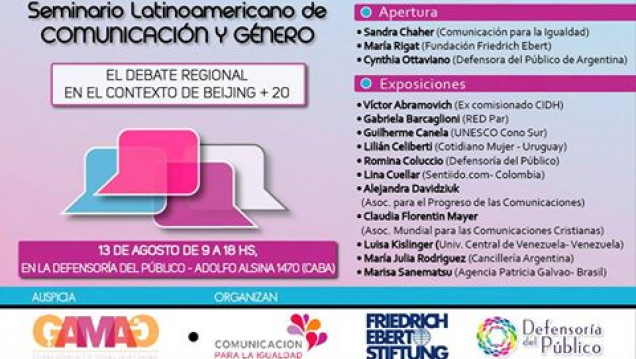 imagen Seminario Regional para debatir sobre Comunicación‬ y ‪‎Género‬