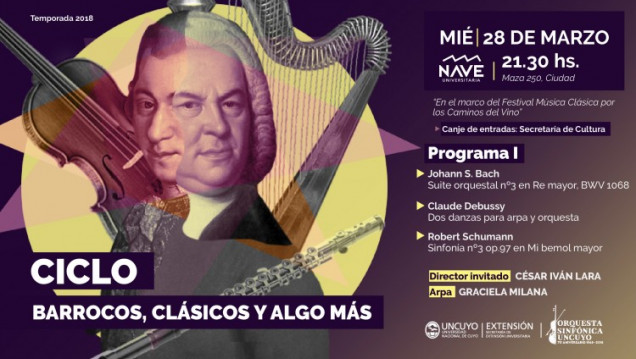 imagen "Barrocos, Clásicos y algo más", el nuevo ciclo de la Sinfónica de la UNCUYO