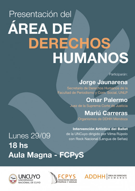 imagen La Facultad de Ciencias Políticas y Sociales presenta su Área de Derechos Humanos