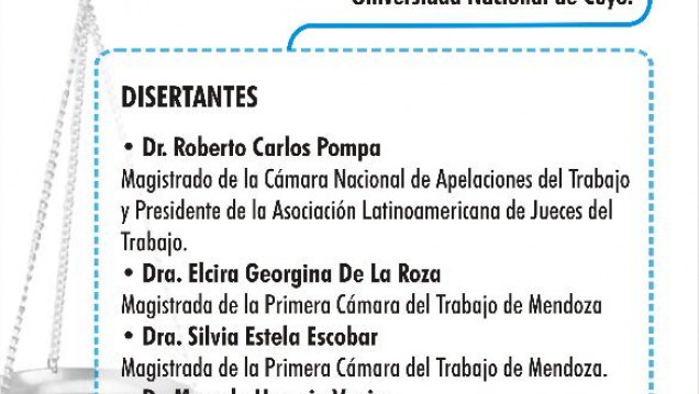 imagen Primera Jornada de Derecho Laboral de Mendoza, una visión humanitaria de la decisión judicial
