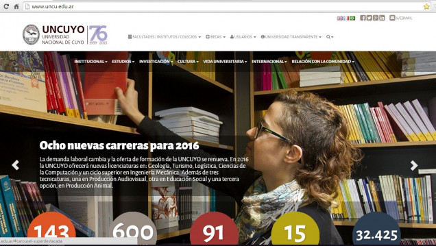 imagen Nuevo diseño para la web de la UNCUYO