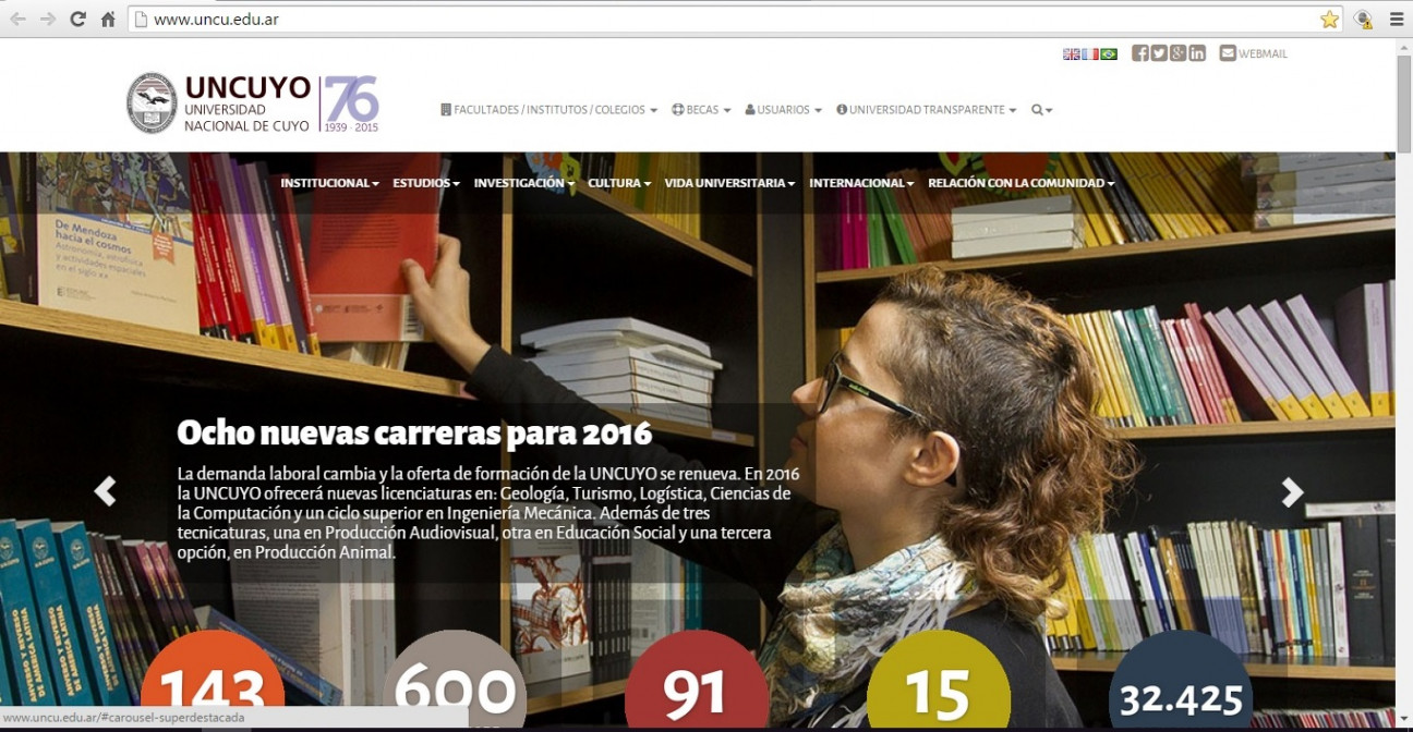 imagen Nuevo diseño para la web de la UNCUYO