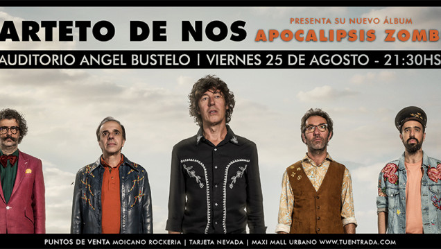 imagen A fines de agosto llega El Cuarteto de Nos a Mendoza