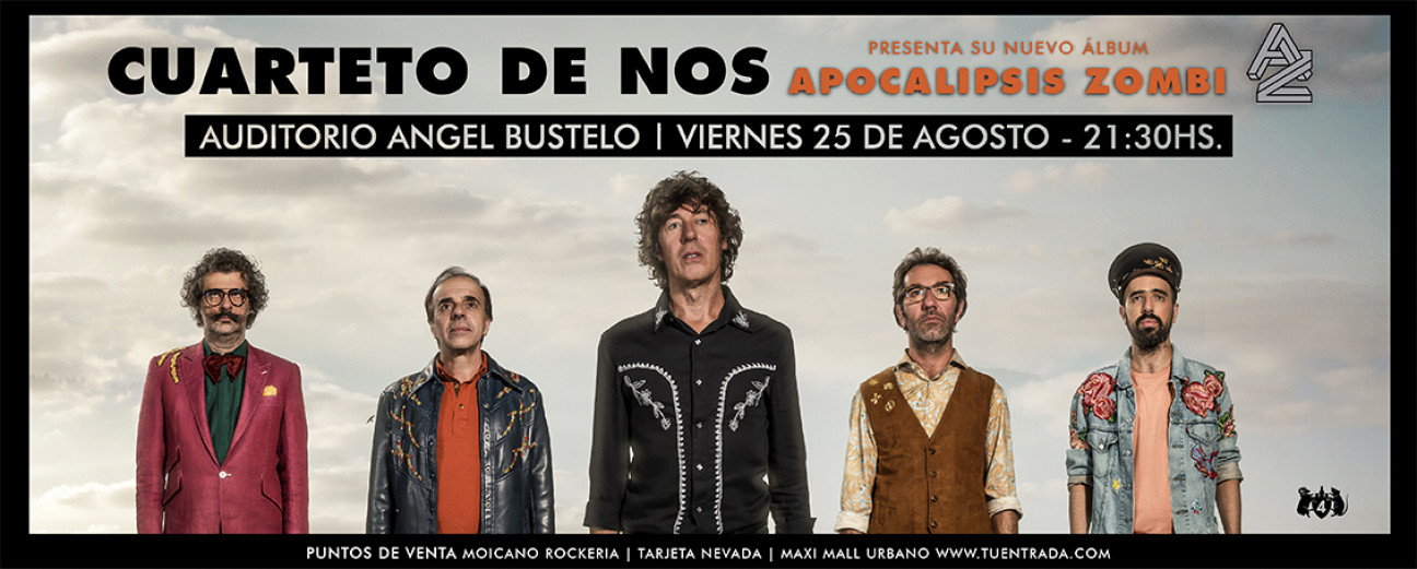 imagen A fines de agosto llega El Cuarteto de Nos a Mendoza