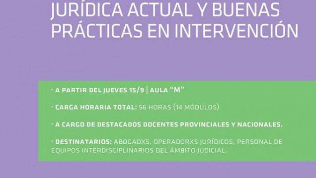 imagen Curso de posgrado sobre el marco legal de la violencia de género en la Facultad de Derecho