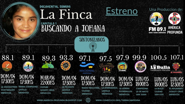 imagen A 10 años de la desaparición, el documental sonoro "La Finca" estrena el capítulo "Buscando a Johana"