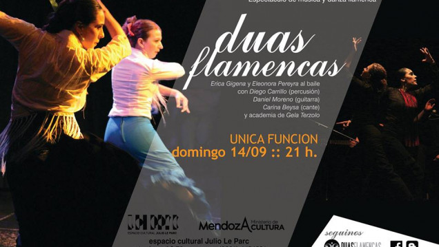 imagen "Duas Flamencas", mañana en el Espacio Cultural Julio Le Parc