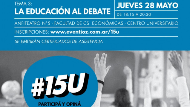 imagen Debate sobre educación en el ciclo #15U
